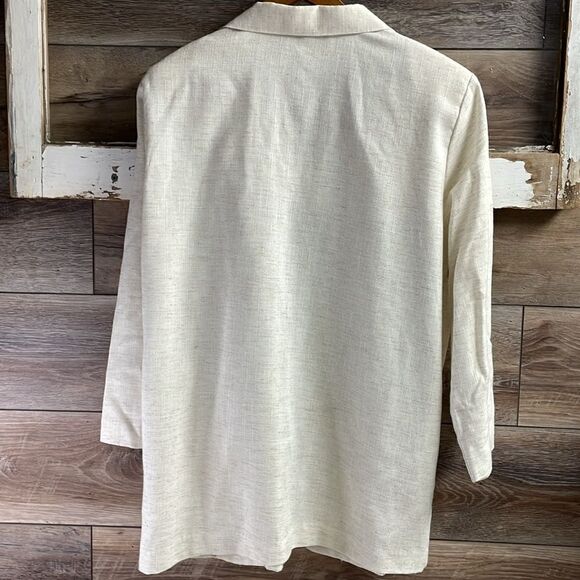 Joanna Ladies Blazer Jacket , Size Medium, Cream with Brown Specks, Vintage - Picture 6 of 7